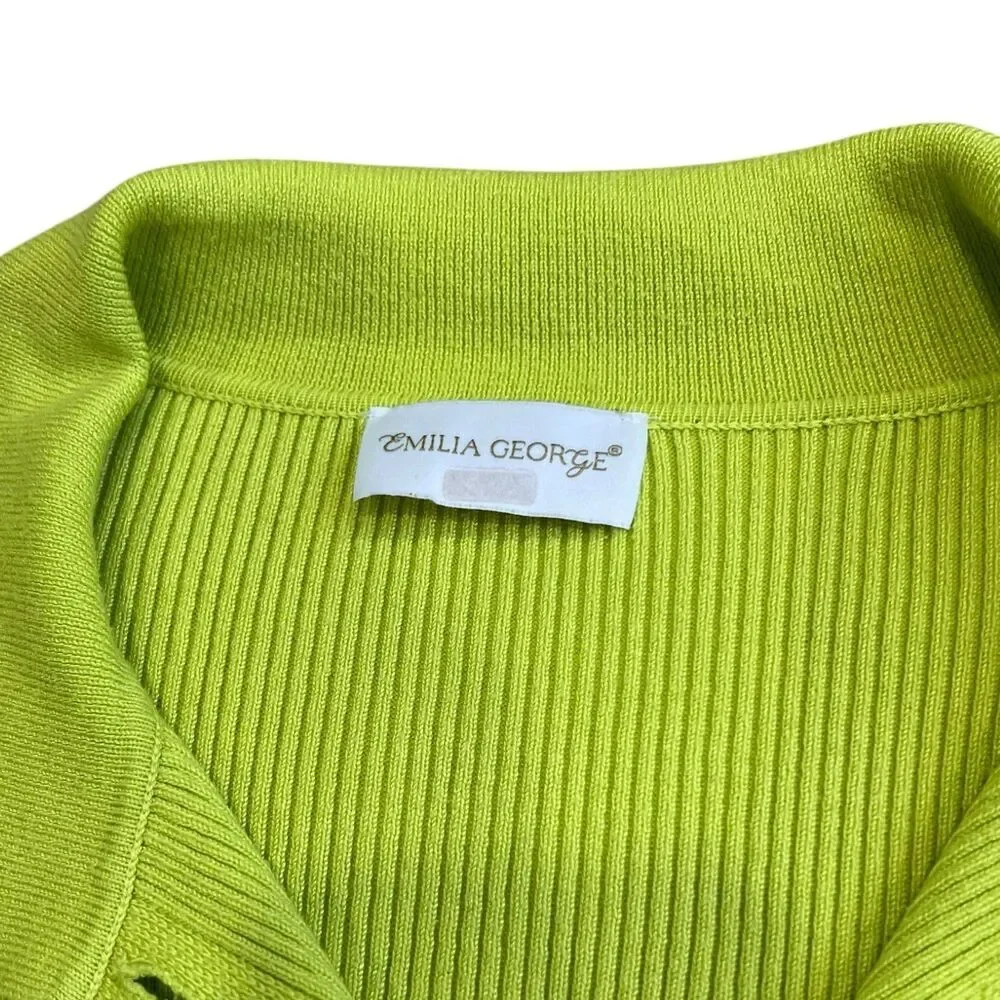 Emilia George Yellow Ribbed Eliza Maternity Top M